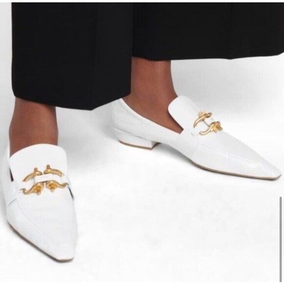 BOTTEGA VENETA Leather Madame Loafers White - Picture 2 of 6